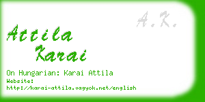 attila karai business card